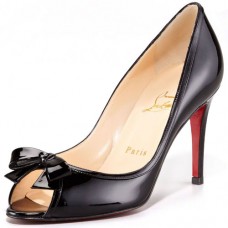 Décolleté Christian Louboutin Milady 80mm con punta aperta, nere Décolleté Christian Louboutin Milady 80mm con punta aperta, nere