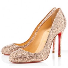 Borsa Christian Louboutin Fifi Strass 100mm Special Occasion color pesca chiaro Borsa Christian Louboutin Fifi Strass 100mm Special Occasion color pesca chiaro