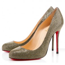 Décolleté Christian Louboutin Fifi 100mm color oro