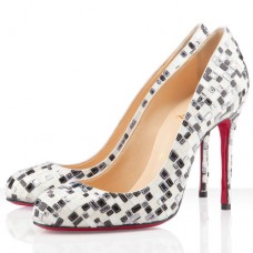Décolleté Christian Louboutin Fifi 100mm bianche