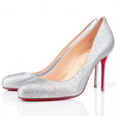 Décolleté Christian Louboutin Fifi 80mm argento