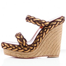 Zeppe Christian Louboutin Cadena Tresse 140mm marroni Zeppe Christian Louboutin Cadena Tresse 140mm marroni