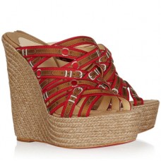 Zeppe Christian Louboutin Crepon 140mm Rosse