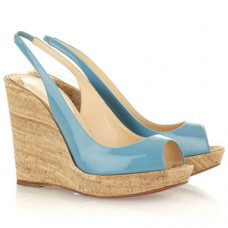 Zeppe Christian Louboutin Jean Paul 120 mm, azzurre