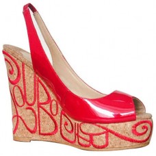 Zeppe Christian Louboutin Marpop 120mm rosse