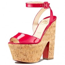 Zeppe Christian Louboutin Super Dombasle 140mm rosse Zeppe Christian Louboutin Super Dombasle 140mm rosse