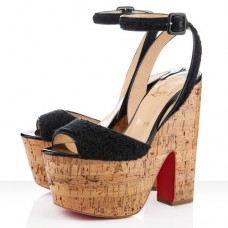 Zeppe Christian Louboutin Super Dombasle 140mm nere Zeppe Christian Louboutin Super Dombasle 140mm nere