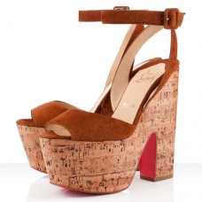 Christian Louboutin Super Dombasle Zeppe 140mm Fauve Christian Louboutin Super Dombasle Zeppe 140mm Fauve