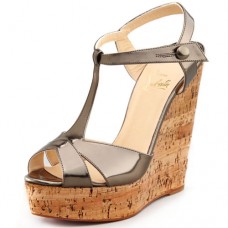 Zeppe Christian Louboutin Marina Liege 140mm color tortora