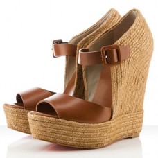 Christian Louboutin Praia Espadrille 140mm Wedges Marrone Christian Louboutin Praia Espadrille 140mm Wedges Marrone