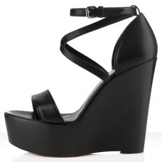 Zeppe Christian Louboutin Si Ma Zeppa 140mm nere