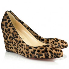 Zeppe Christian Louboutin Peanut 80mm con stampa leopardata Zeppe Christian Louboutin Peanut 80mm con stampa leopardata