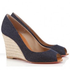 Zeppe Christian Louboutin Pepi 80mm blu