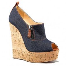 Zeppe Christian Louboutin Deroba Denim 140mm Blu