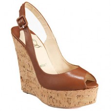 Zeppe Christian Louboutin Uue Plume 140mm marroni