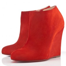 Stivaletti Christian Louboutin Belle Zeppa 100mm rossi Stivaletti Christian Louboutin Belle Zeppa 100mm rossi