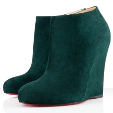 Stivaletti Christian Louboutin Belle Zeppa 100mm verdi