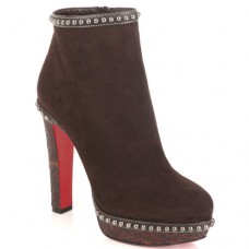 Stivaletti Christian Louboutin Figurina 120mm marroni