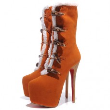 Stivaletti Christian Louboutin Daf Booty 160mm marroni