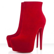 Stivaletti Christian Louboutin Daf Booty 160mm rossi
