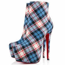 Stivaletti Christian Louboutin Daf Booty 160mm blu