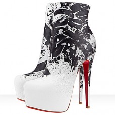 Stivaletti Christian Louboutin Daf Booty 160mm bianchi