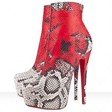 Stivaletti Christian Louboutin Daf Booty 160mm rossi