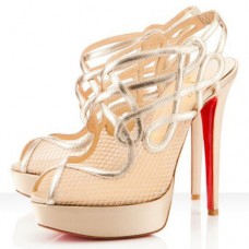 Stivaletti Christian Louboutin Brandaplato 140mm Platine