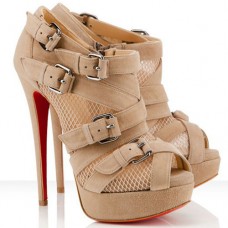 Stivaletti Christian Louboutin Mad Marta 140mm beige