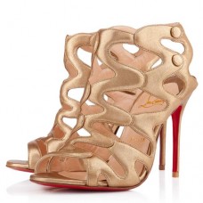 Stivaletti Christian Louboutin Valonana 100mm color oro