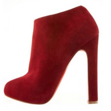 Stivaletti Christian Louboutin Vicky Booty 120mm rossi