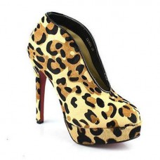 Stivaletti Christian Louboutin Miss Fast Plato 120mm con stampa leopardata