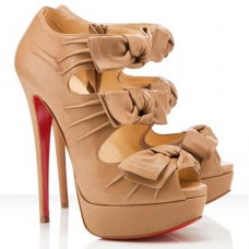 Stivaletti Christian Louboutin Madame Butterfly 140mm Beige