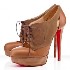 Stivaletti Christian Louboutin Gilet 140mm color cammello
