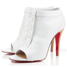 Stivaletti Christian Louboutin Maotic 120mm bianchi