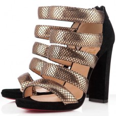 Stivaletti Christian Louboutin Mehari 120mm color oro