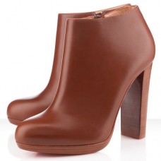 Stivaletti Christian Louboutin Rock And Gold 120mm marroni