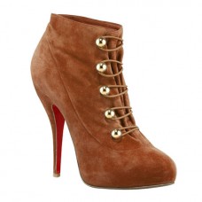 Stivaletti Christian Louboutin Fifre Corset 120mm marroni