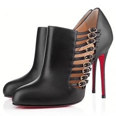Stivali alla caviglia Christian Louboutin Safety da 100 mm, neri.