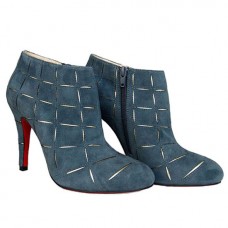 Stivaletti Christian Louboutin Globe 100mm blu