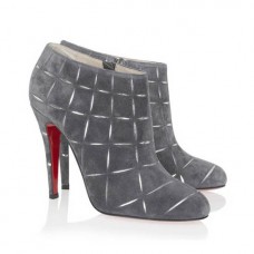 Stivaletti Christian Louboutin Globe 100mm grigi