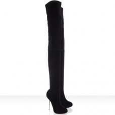 Stivali Christian Louboutin Big Lips sopra il ginocchio, 120 mm, neri