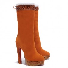 Stivali Christian Louboutin Step N Roll 140mm marroni Stivali Christian Louboutin Step N Roll 140mm marroni