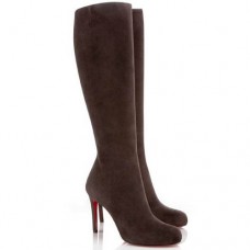 Stivali Christian Louboutin Simple Botta 100mm color cioccolato Stivali Christian Louboutin Simple Botta 100mm color cioccolato