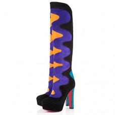 Stivali Christian Louboutin Pshycho 120mm color pavone Stivali Christian Louboutin Pshycho 120mm color pavone
