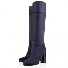 Stivali Christian Louboutin Dartata 80mm blu navy