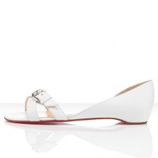 Sandali piatti Christian Louboutin Atalanta bianchi Sandali piatti Christian Louboutin Atalanta bianchi