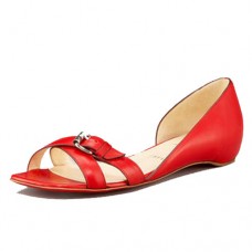 Sandali piatti Christian Louboutin Atalanta rossi Sandali piatti Christian Louboutin Atalanta rossi