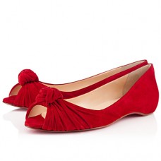 Ballerine Christian Louboutin Turban in nappa rosse Ballerine Christian Louboutin Turban in nappa rosse