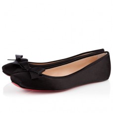 Ballerine Christian Louboutin Boudoir in raso nero Ballerine Christian Louboutin Boudoir in raso nero